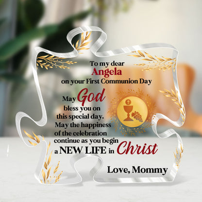 May God Bless You On This Special Day | Personalized Custom Shaped Squared Acrylic Plaque