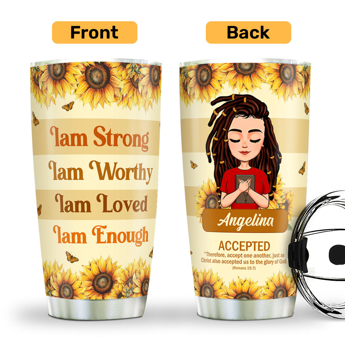 God Says I Am | Personalized Stainless Steel Tumbler JSSSTPH1234L
