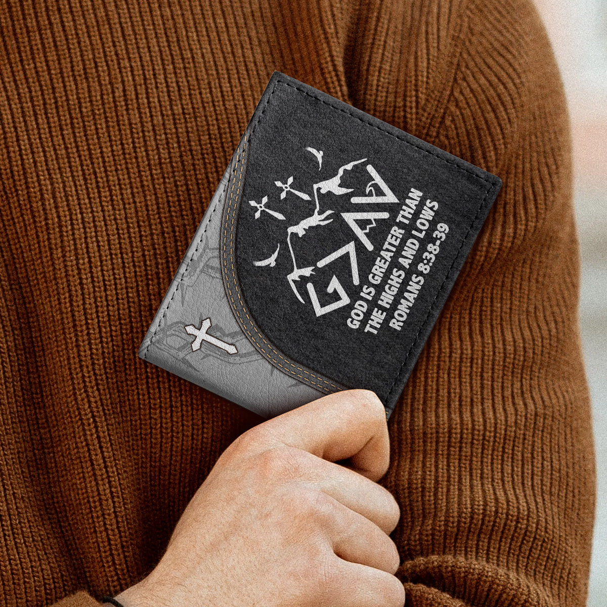 God Is Greater Than The Highs And Lows | Personalized Folded Wallet For Men