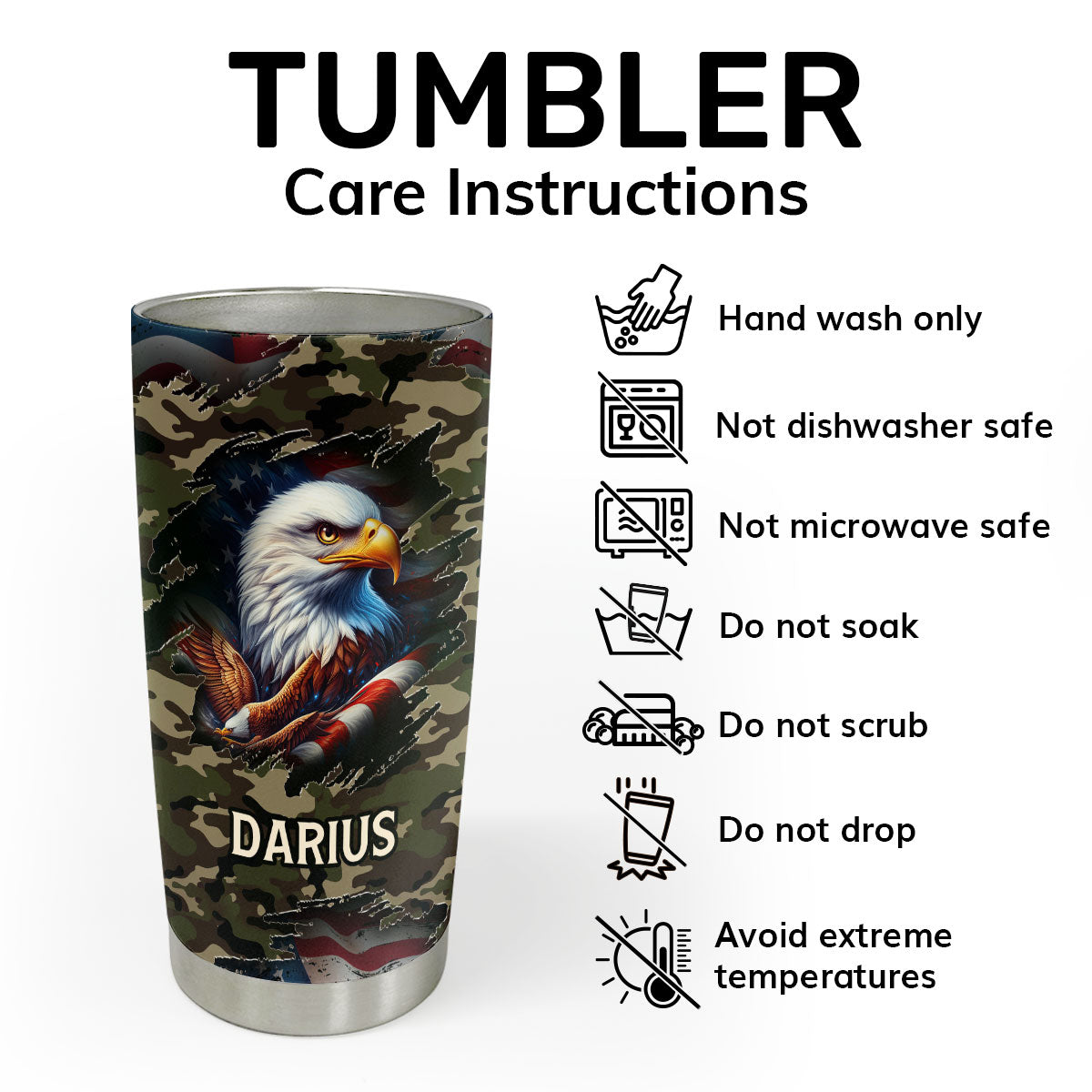 I Am A U.S. Veteran | Personalized Stainless Steel Tumbler JSSSTM1052