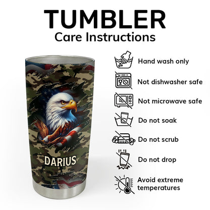 I Am A U.S. Veteran | Personalized Stainless Steel Tumbler JSSSTM1052