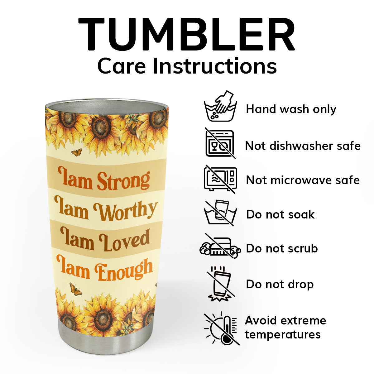 God Says I Am | Personalized Stainless Steel Tumbler JSSSTPH1234L