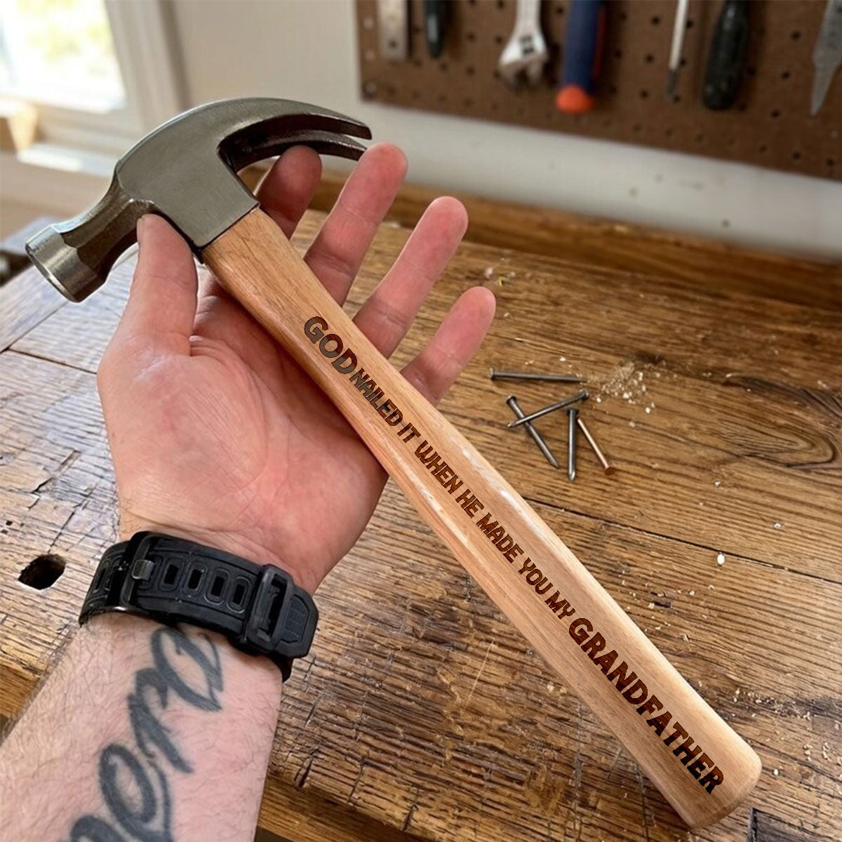 God Nailed It | Personalized Wooden Hammer