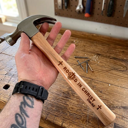 Rooted In Chirst  | Personalized Wooden Hammer