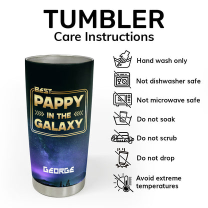 Best Dad In The Galaxy - Personalized Stainless Steel Tumbler SSTHA03