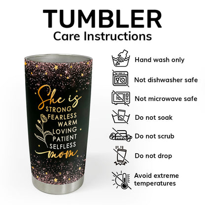 She Is Mom | Personalized Stainless Steel Tumbler SSTHA05