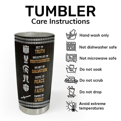 Put On The Full Armor Of God | Personalized Stainless Steel Tumbler JSSSTM1023