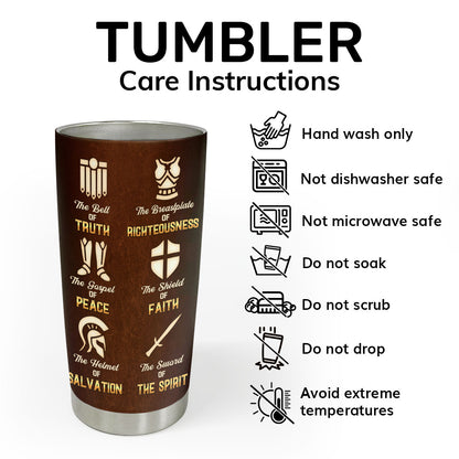 Put On The Full Armor Of God | Personalized Stainless Steel Tumbler JSSSTM1024