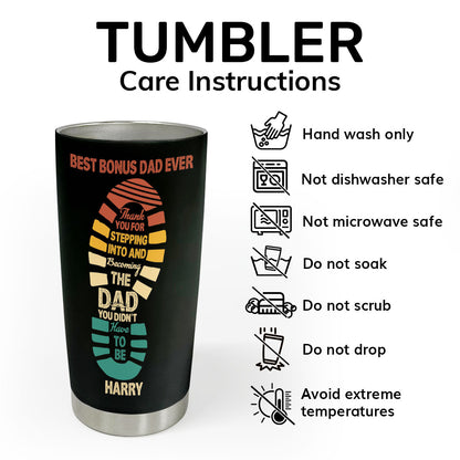 Best Bonus Dad Ever | Personalized Stainless Steel Tumbler SSTM1033