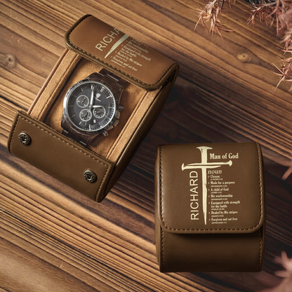 A Child Of God | Personalized Leather Watch Case