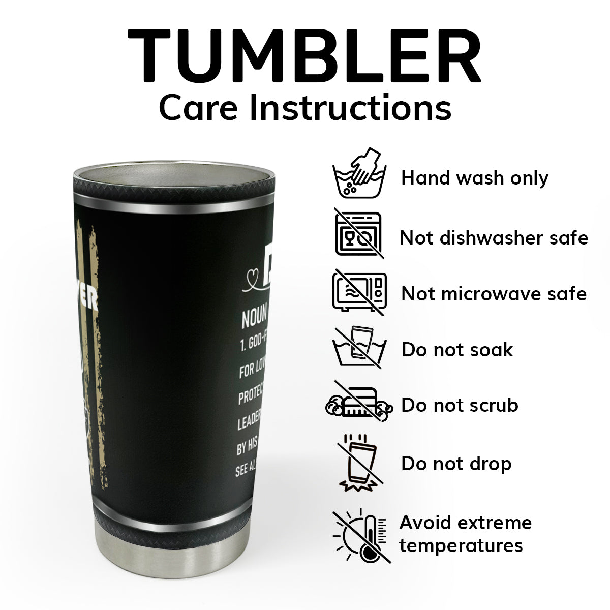 Dad Definition | Personalized Stainless Steel Tumbler