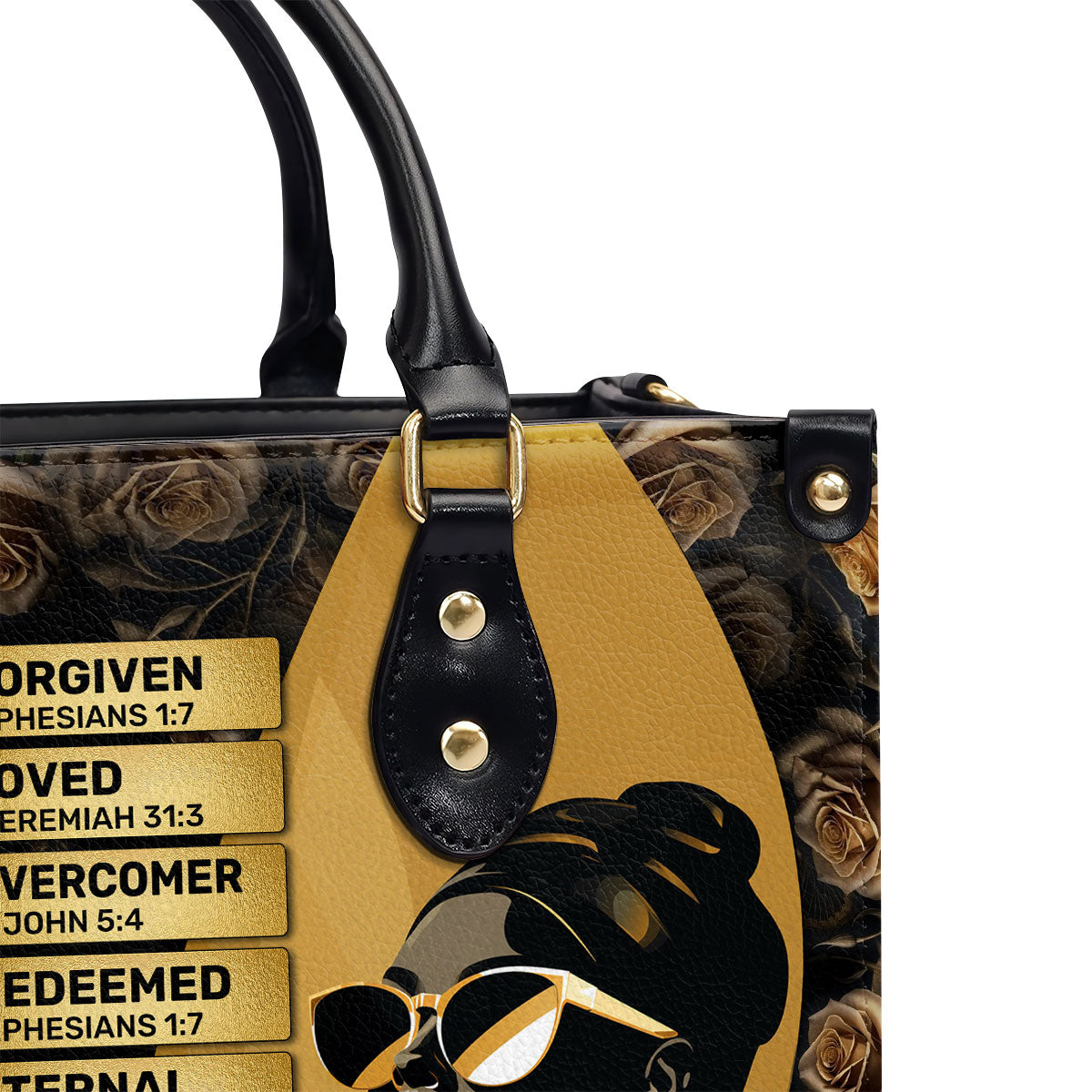 She Who Kneels Before God Can Stand Before Anyone | Personalized Leather Handbag