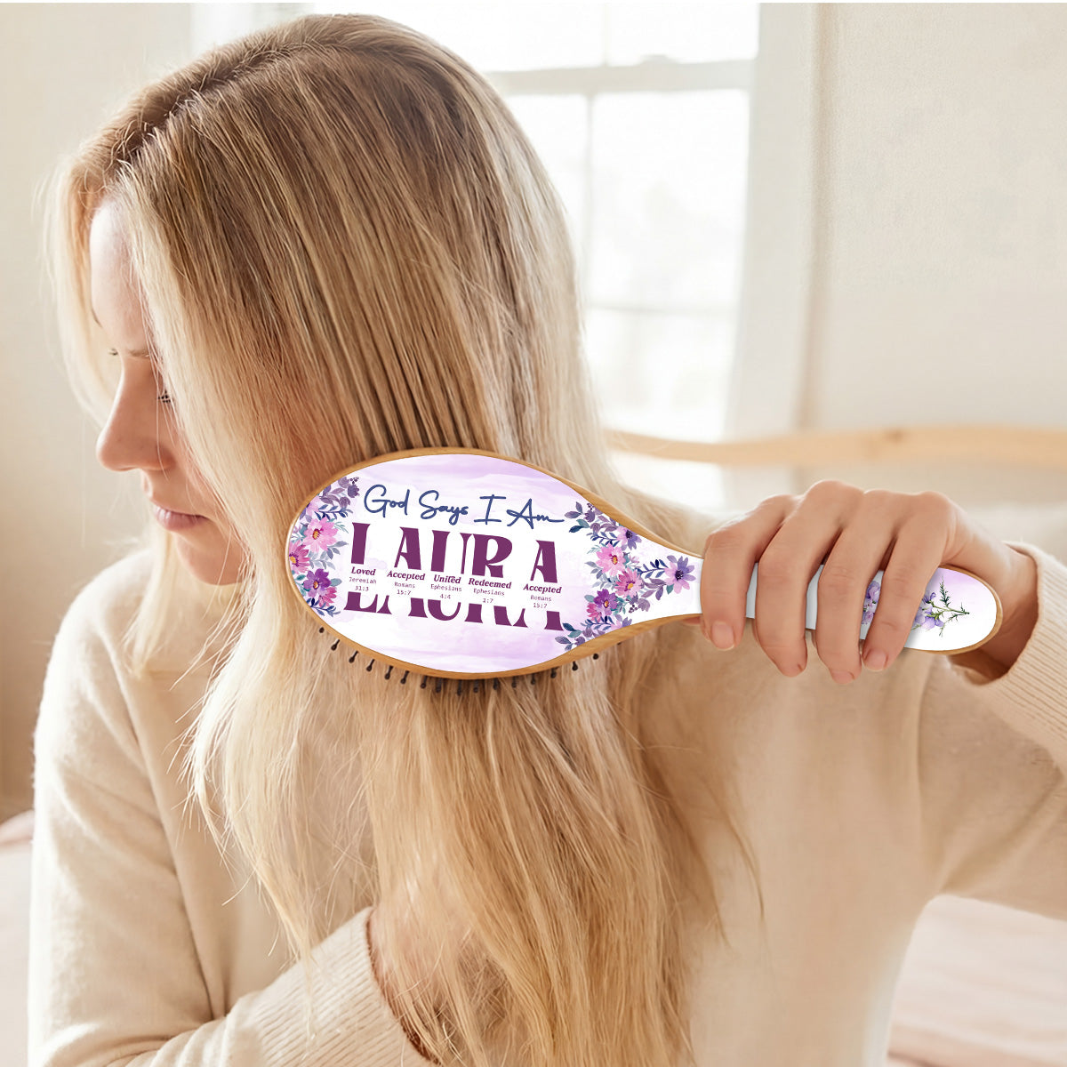 God Says I Am | Personalized Hair Brush