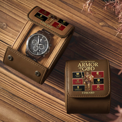 Put On The Full Armor Of God | Personalized Leather Watch Case