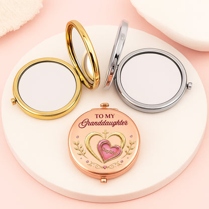 I Love You More Than Anything In The World | Personalized Circle Metallic Mirror