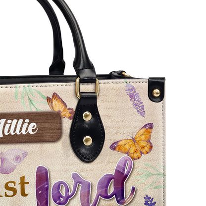 Trust In The Lord With All Your Heart | Personalized Leather Handbag JSLHBPHA1316L