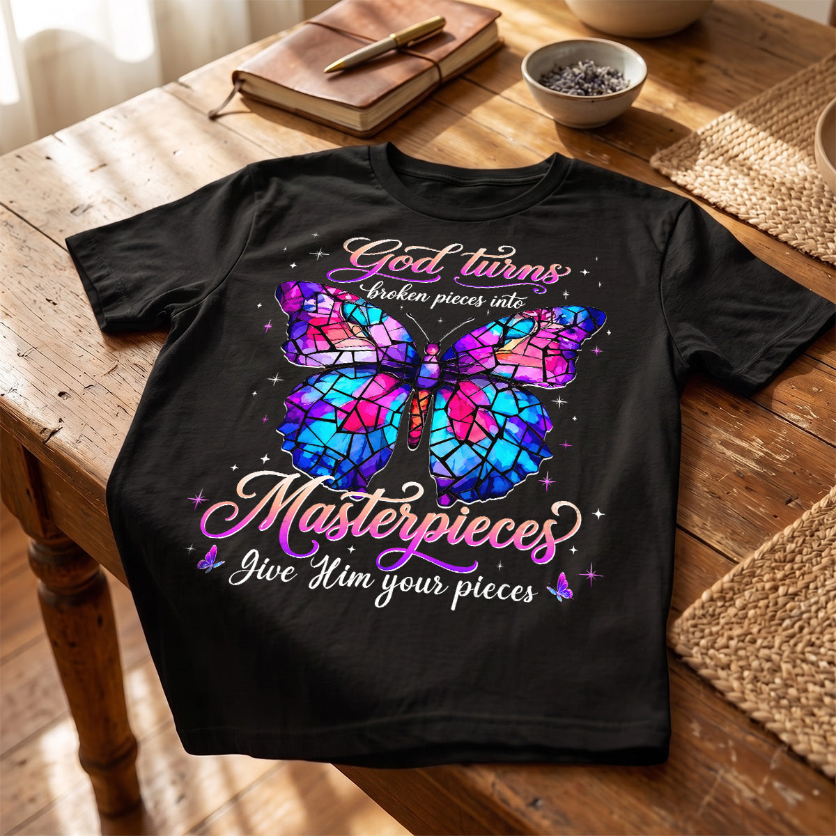 Broken Pieces Into God’s Masterpiece |  2D Unisex T-shirt