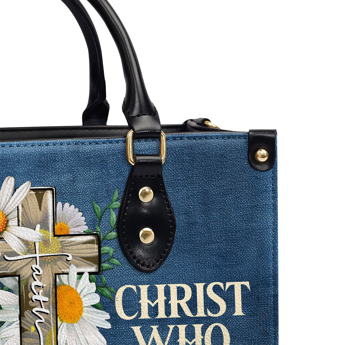 Jesuspirit | Personalized Leather Handbag With Zipper | I Can Do All Things LHBM779