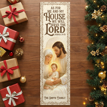 As For Me And My House We Will Serve The Lord | Personalized Table Runner