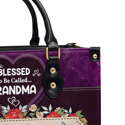 Blessed To Be Called Nana | Personalized Leather Handbag