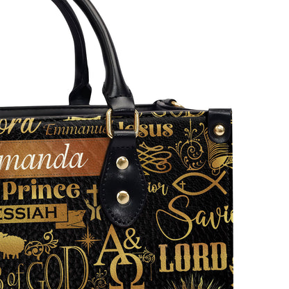 Jesuspirit | Personalized Leather Handbag With Zipper | Lamb Of God LHBM731