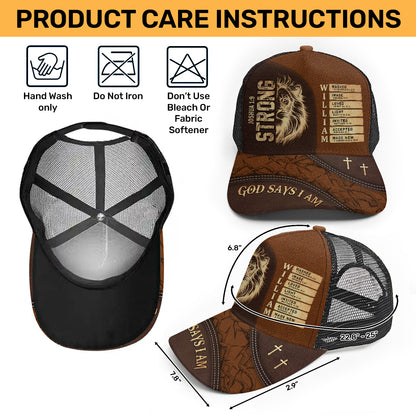 Man Of God Lion | Personalized Mesh Back Casual Cap