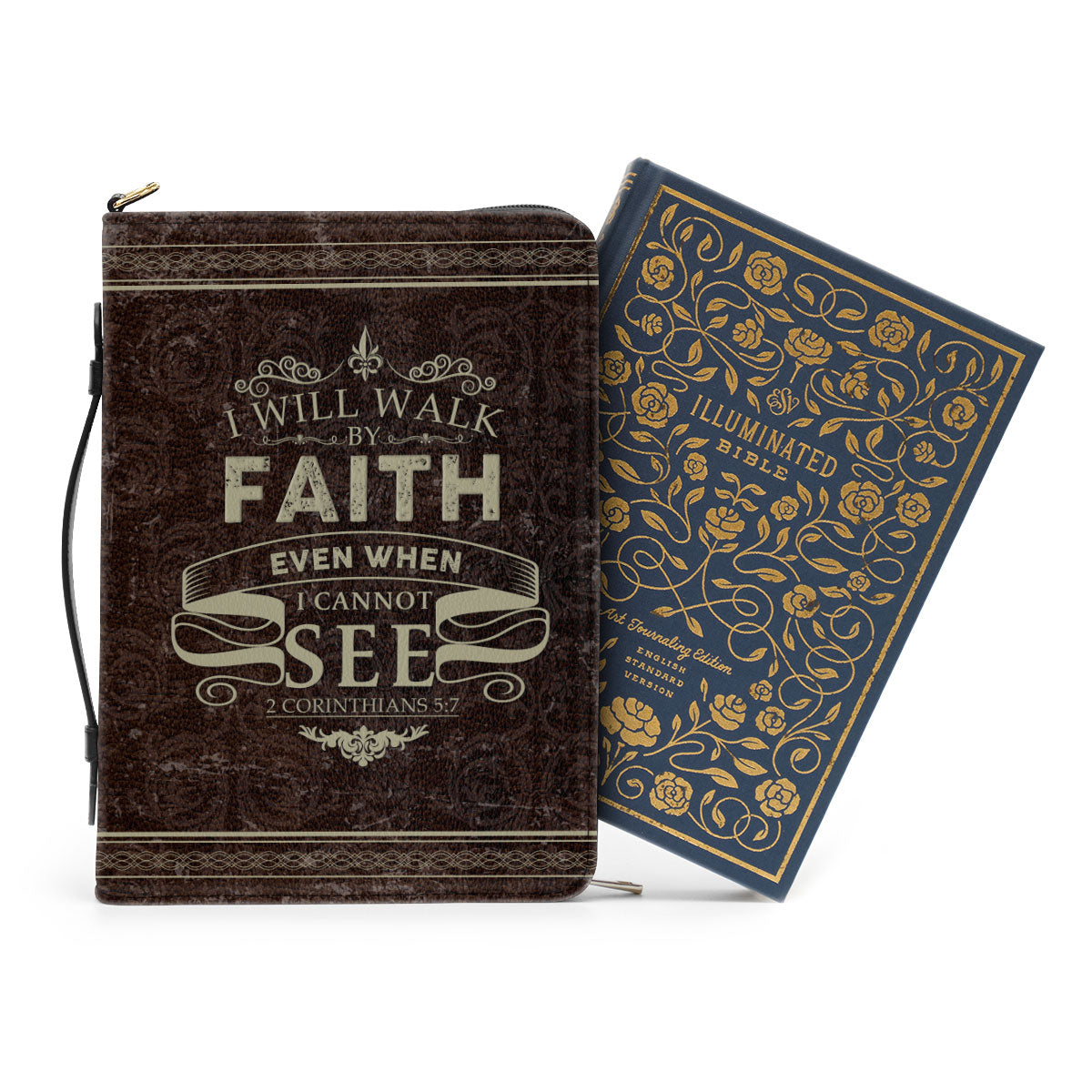 I Will Walk By Faith Even When I Cannot See | Personalized Bible Cover JSBCPPA952T