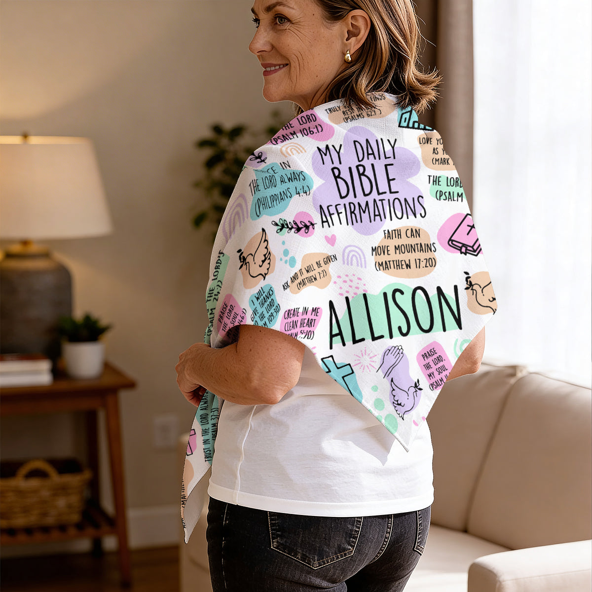 My Daily Bible Affirmations | Personalized Shawl Wrap