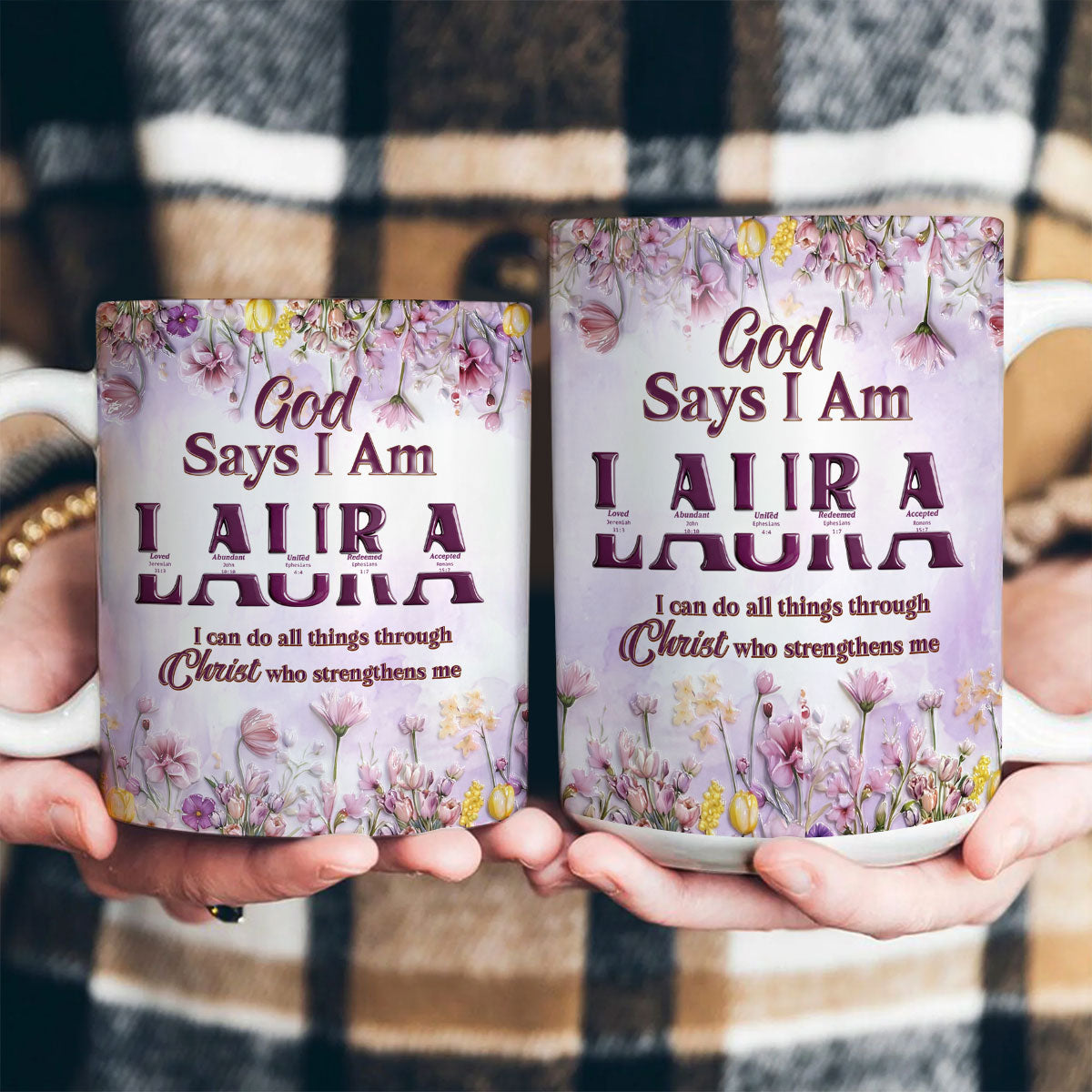God Says I Am | Personalized Ceramic Coffee Mug