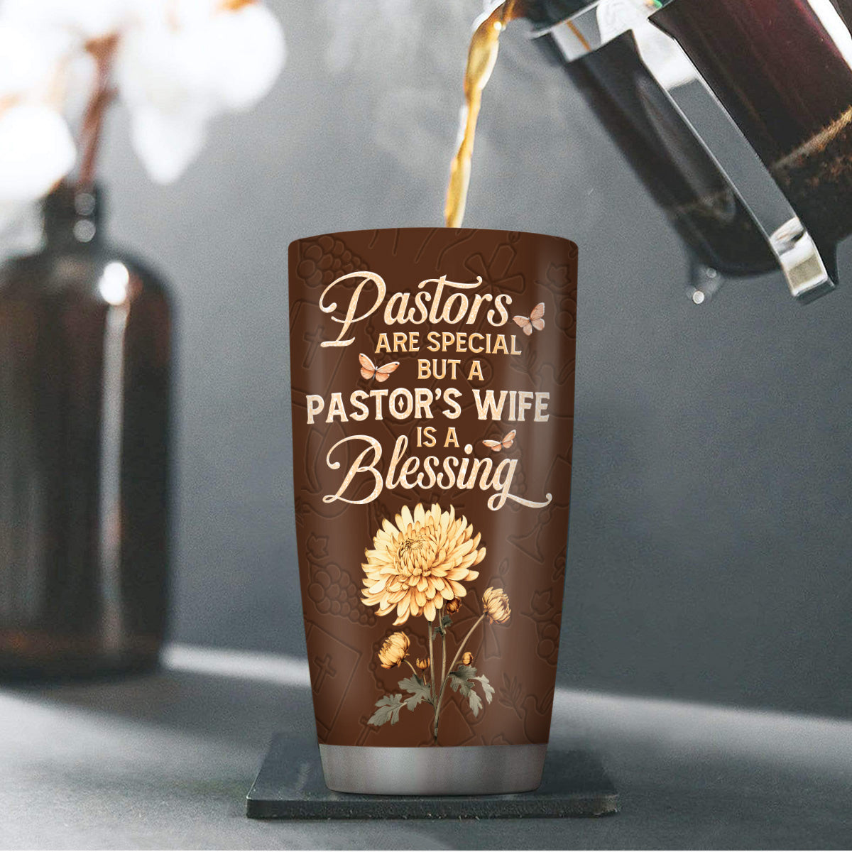 Pastor's Wife Is A Blessing | Personalized Stainless Steel Tumbler