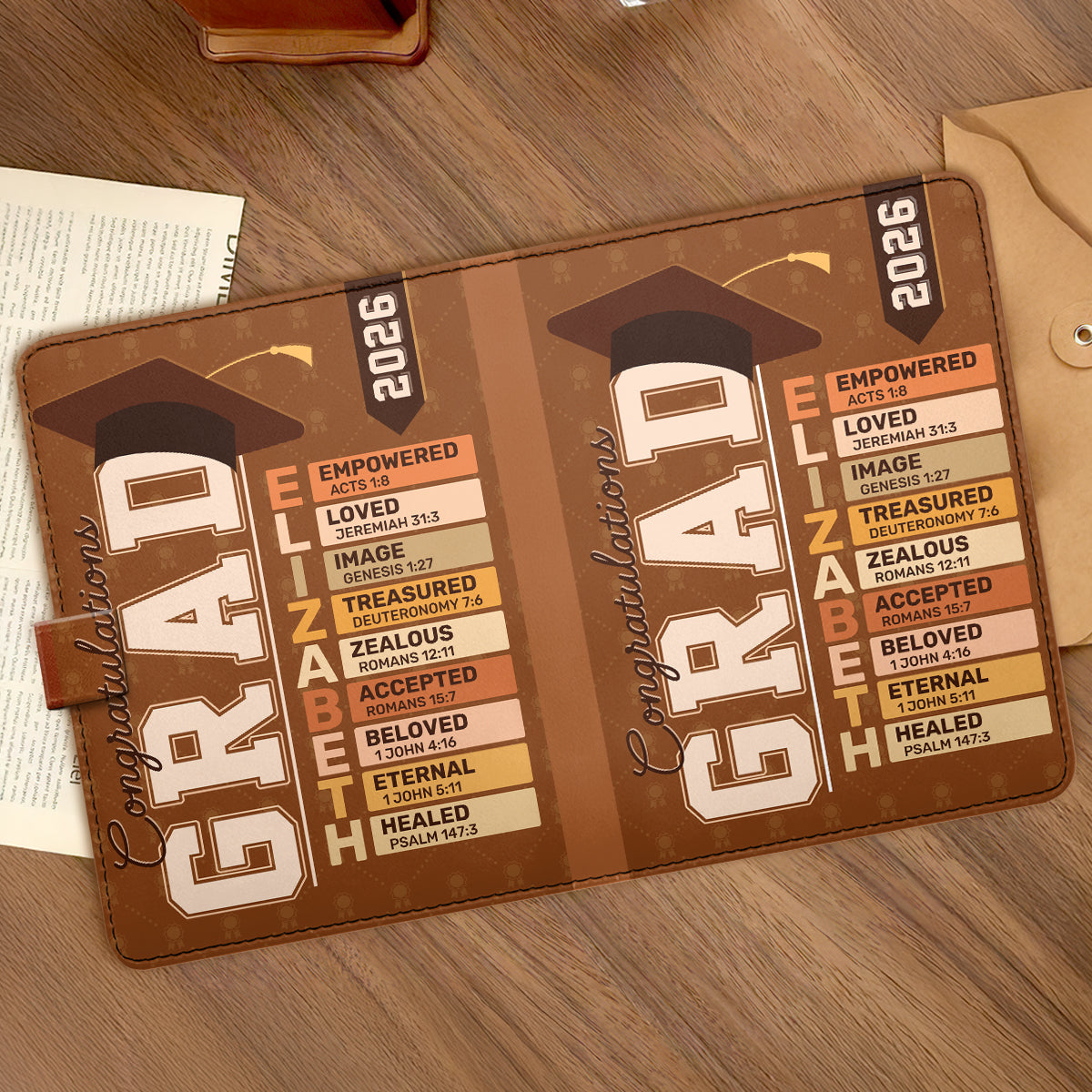 Congratulations Grad  | Personalized Leather Notebook & Pen Set