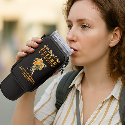 God Says I Am | Personalized Tumbler Holder Bag