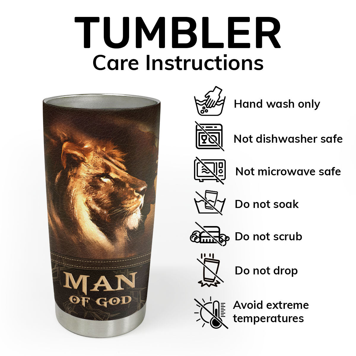 Man Of God | Personalized Stainless Steel Tumbler