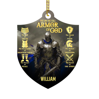 Put On The Full Armor Of God | Personalized 1-Side Acrylic Ornament JSACOHLTN1747L