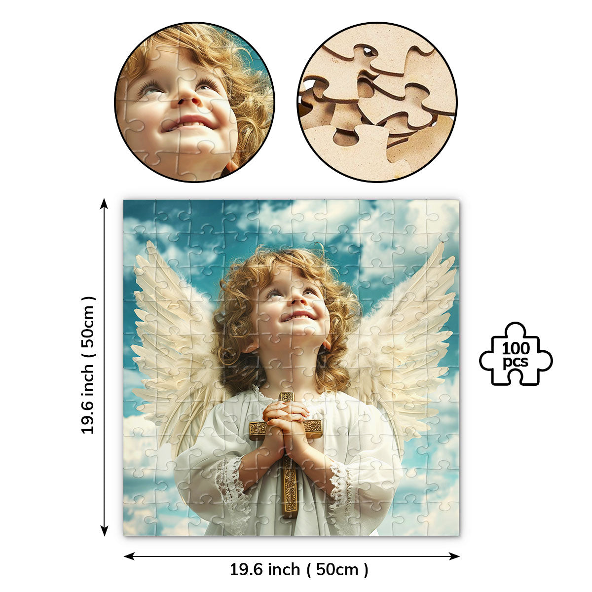 Boy Angel Puzzle | Square Jigsaw Puzzle JPM01