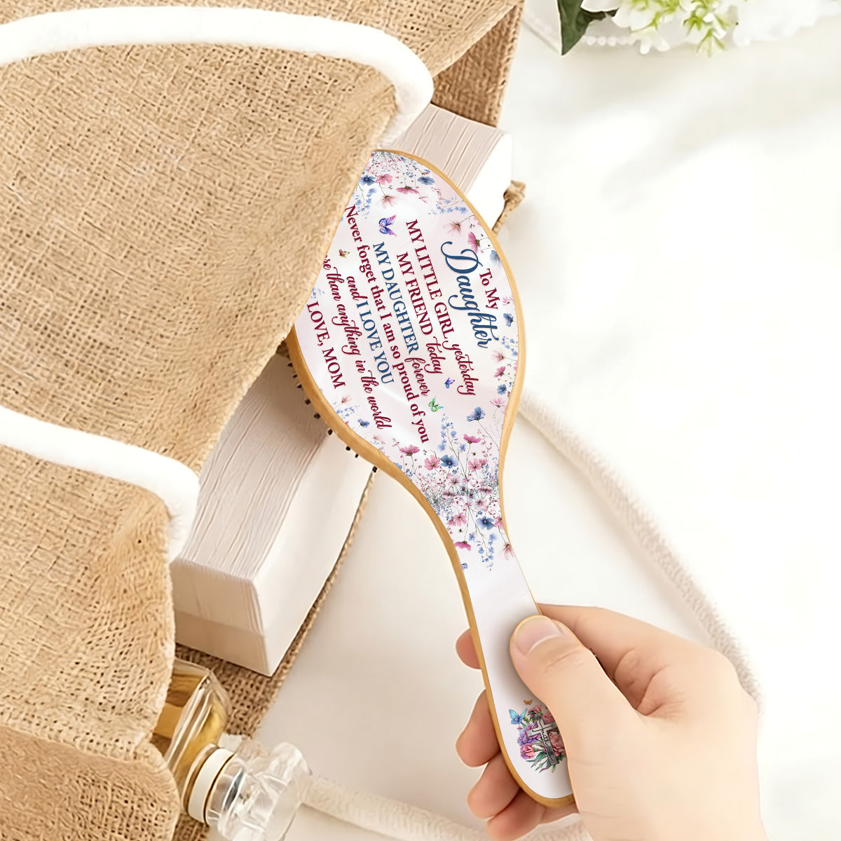 To My Daughter Remember To Pray On It Pray Over It Pray Through It  | Personalized Hair Brush