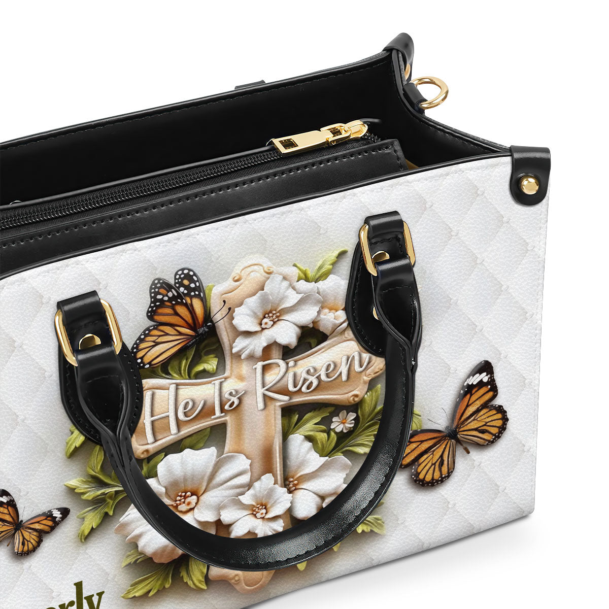 He Is Risen | Personalized Leather Handbag
