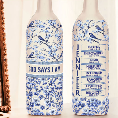 God Says I Am | Personalized Bottle Lamp