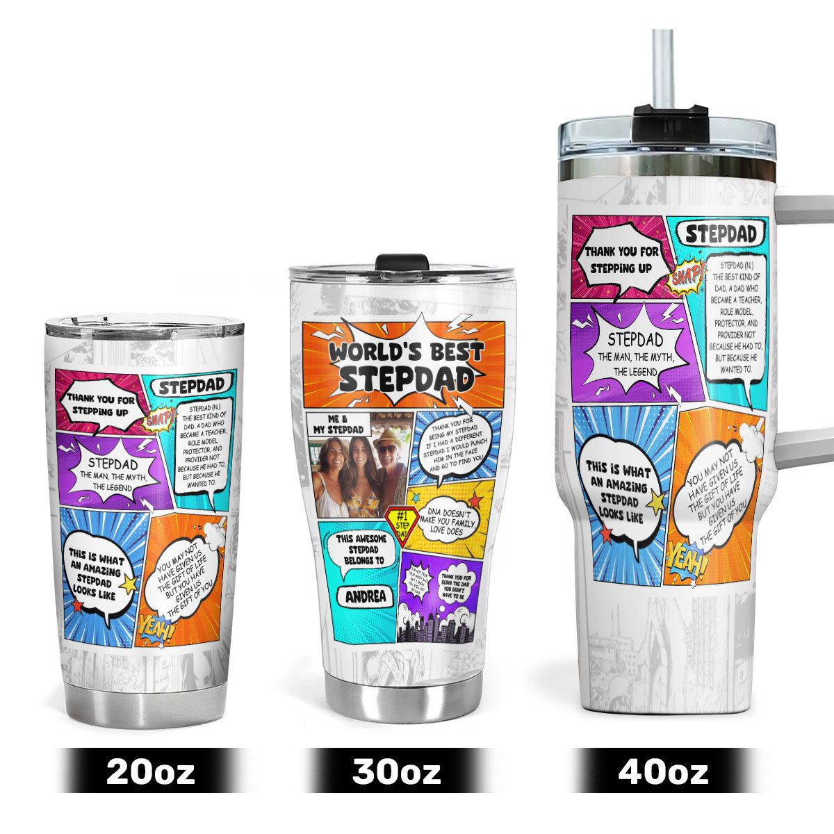 World's Best Stepdad | Personalized Stainless Steel Tumbler SSTN19