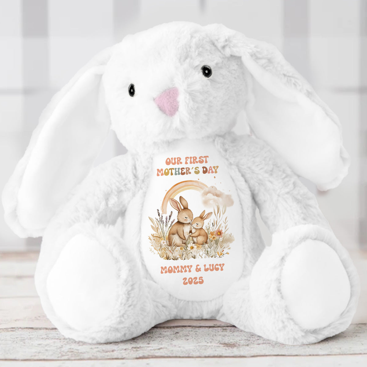 Our First Mother's Day - Personalized Stuffed Bunny
