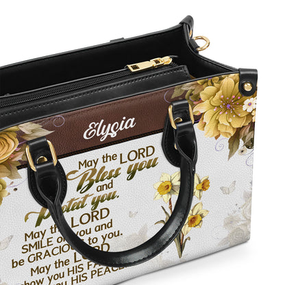 May The Lord Bless You And Protect You | Personalized Leather Handbag