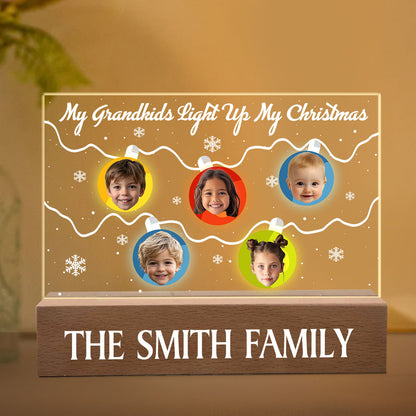 Custom Photo Light Up My Christmas | Personalized Acrylic Plaque Night Light JSAPNLPH1981D