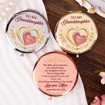 I Love You More Than Anything In The World | Personalized Circle Metallic Mirror