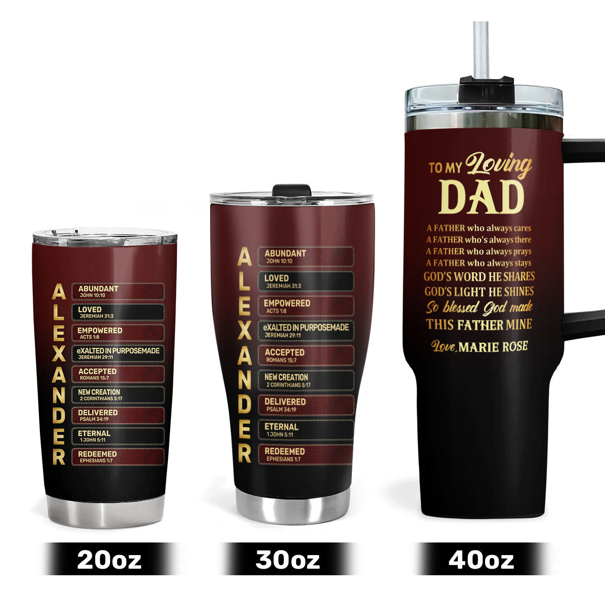 To My Loving Dad | Personalized Stainless Steel Tumbler