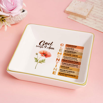 What God Says About You | Personalized Jewelry Dish JSJDPH1986D
