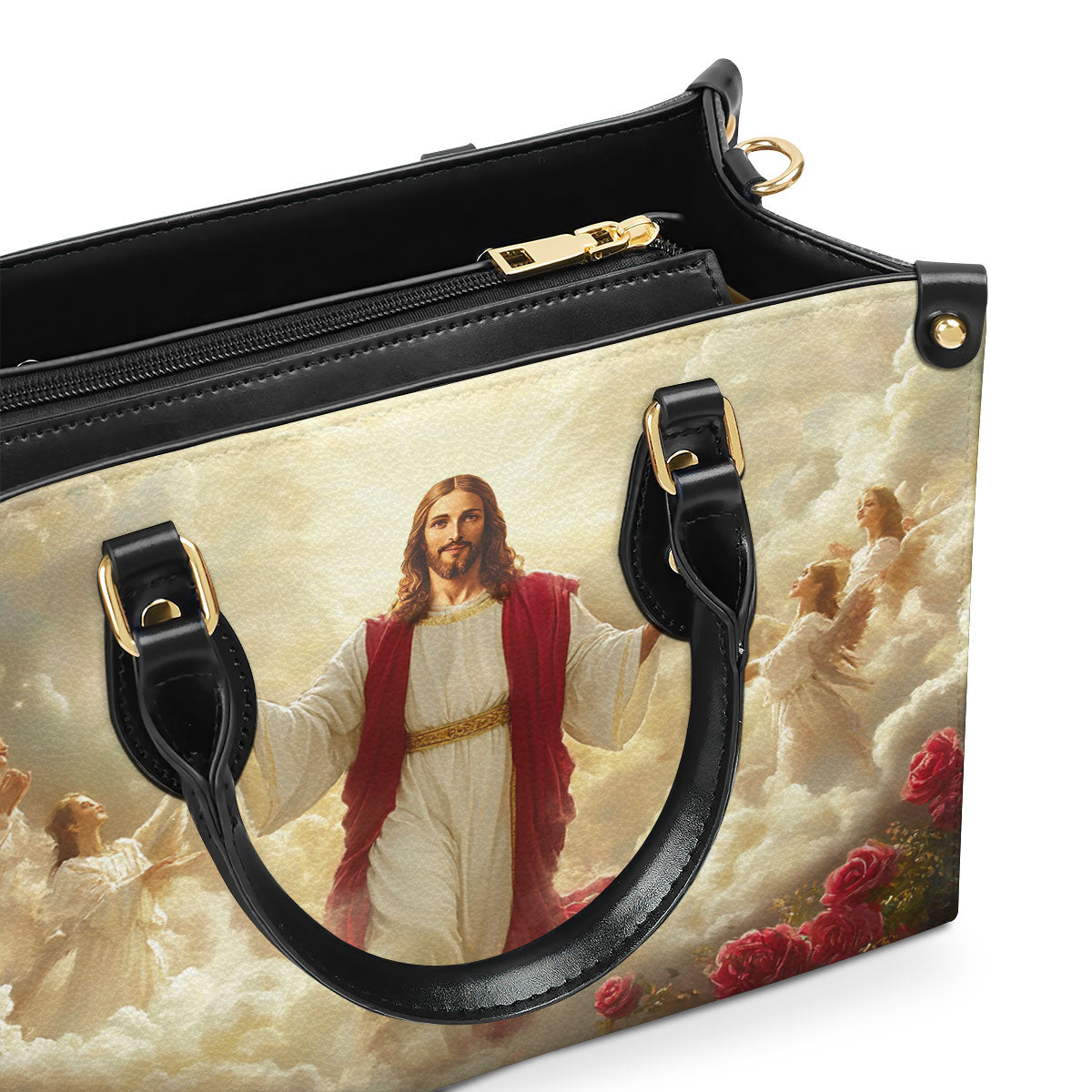 Glorious Ascension Christ Rising In Majesty | Leather Handbag