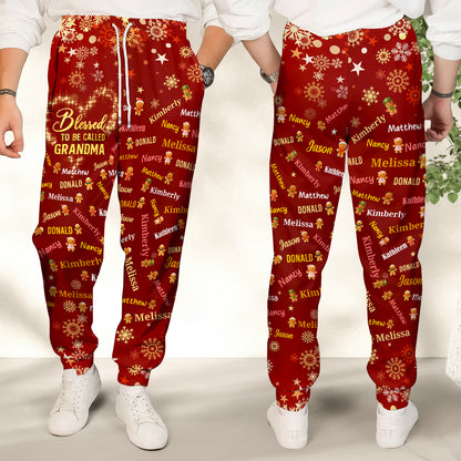 Blessed To Be Called Grandma | Personalized Sweatpants