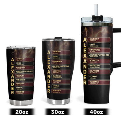 He Who Kneels Before God  | Personalized Stainless Steel Tumbler