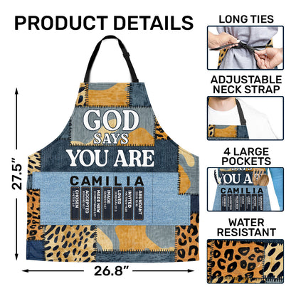 God Says You Are | Personalized Apron With Pocket