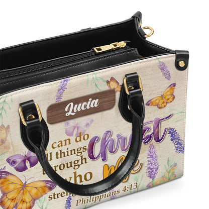 Trust In The Lord With All Your Heart | Personalized Leather Handbag JSLHBPHA1316L